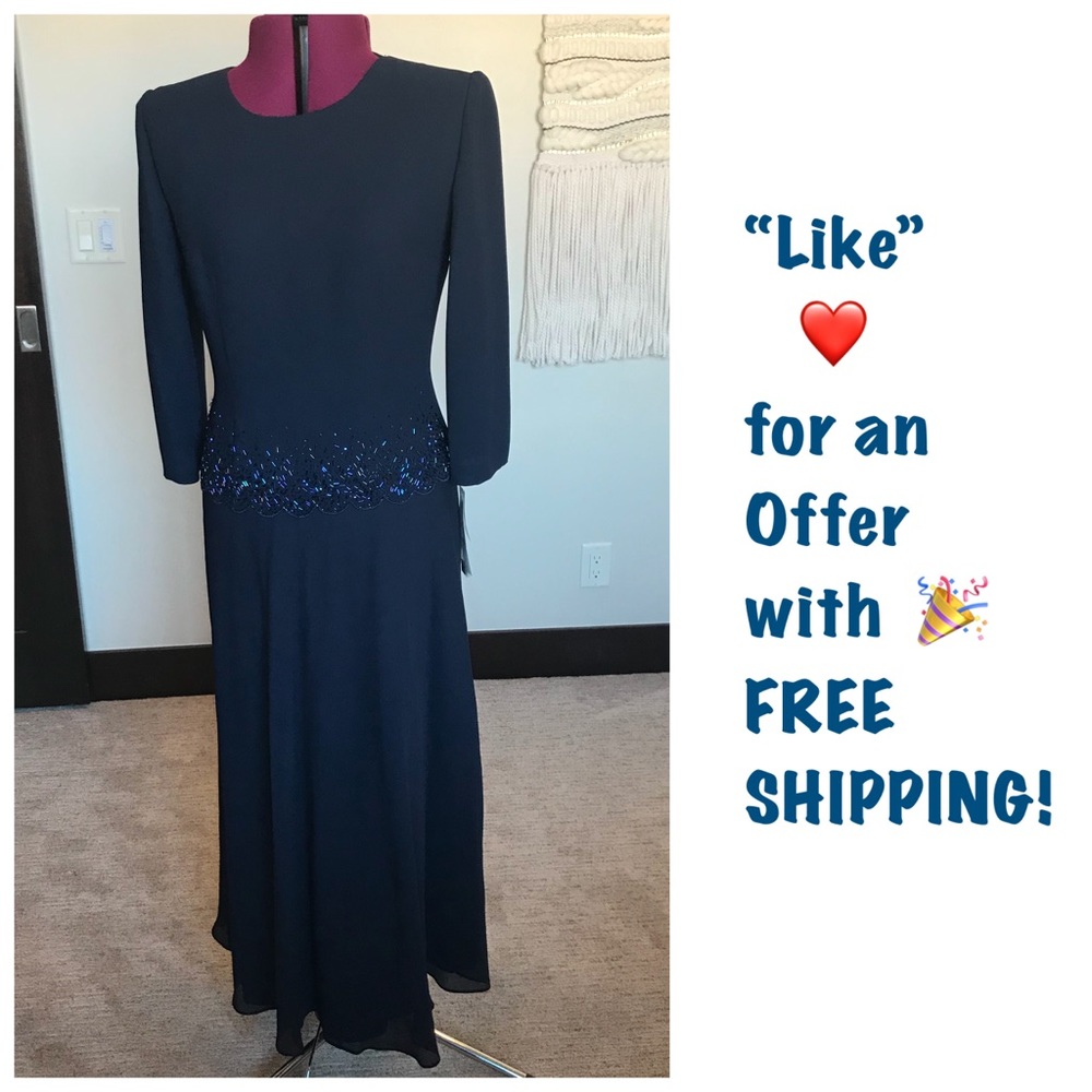 ✨NEW✨Beautiful🔷 Navy Blue 🔷Formal Evening DRESS